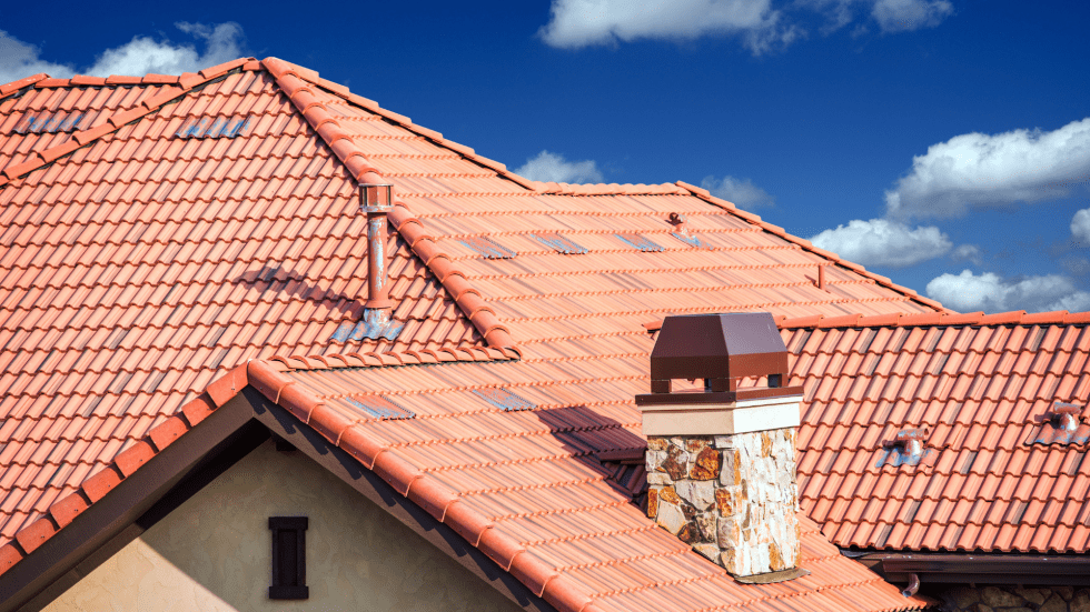 S-style concrete tile roof resembling Spanish clay