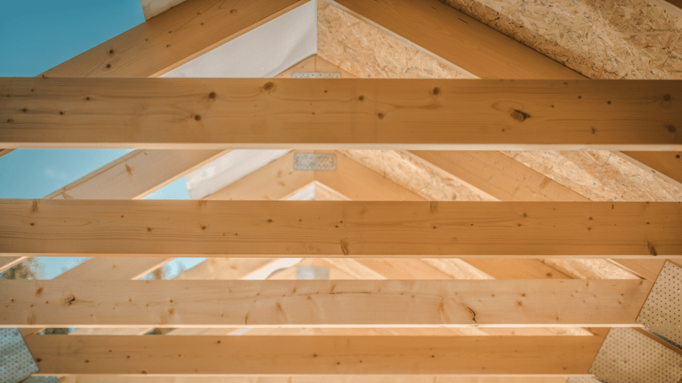 Collar ties connecting opposing rafters